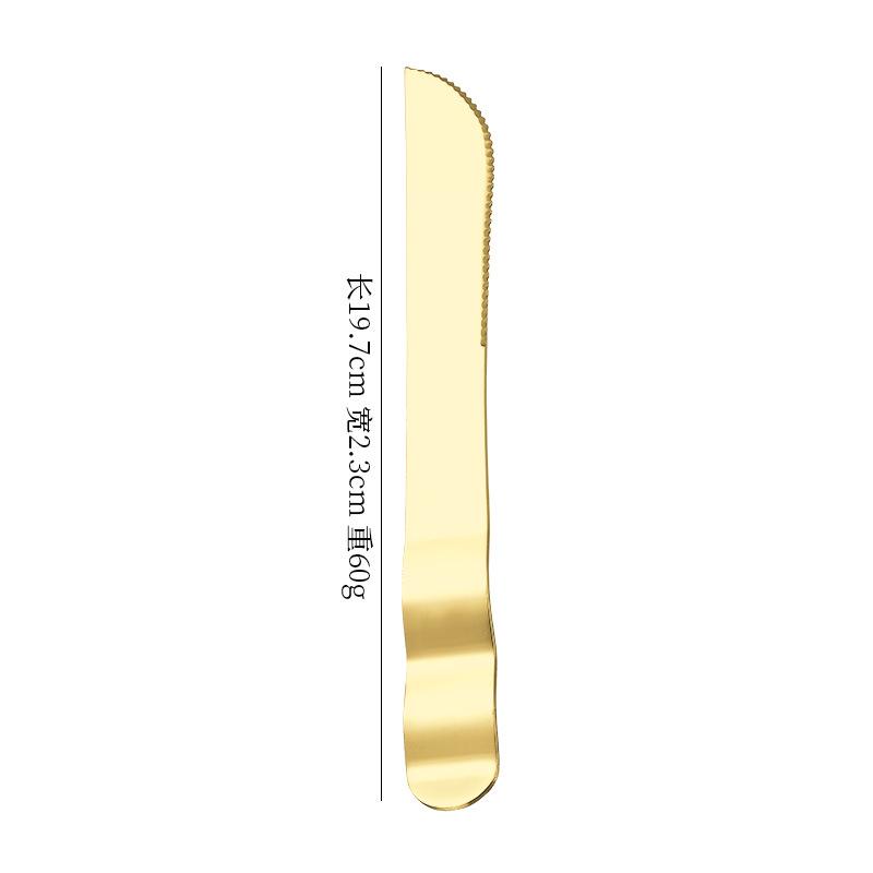 Stainless Steel Dessert Knife, Fork, and Spatula Set for Cakes, Ice Cream, Mooncakes, and Pizza.