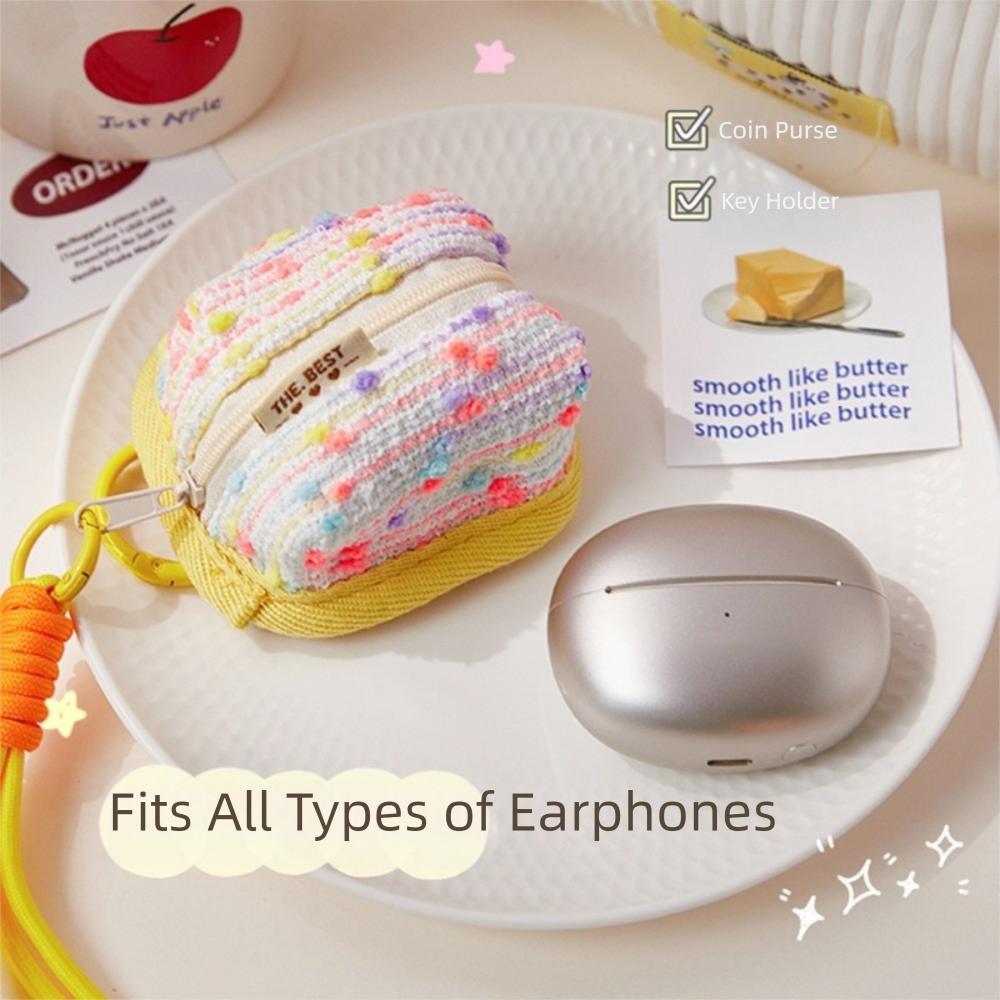 Mini Earphone Storage Bag Dopamine Bluetooth Headset Case Portable Coin Purse for Women Girls