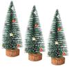 15/20/25/30cm Flocked Sticky Beads Christmas Tree Mini Christmas Tree Ornaments  Party Favors