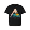 Unisex Outdoor Camping Graphic Tee With Tent And Pine Forest Scene For Hiking Tr