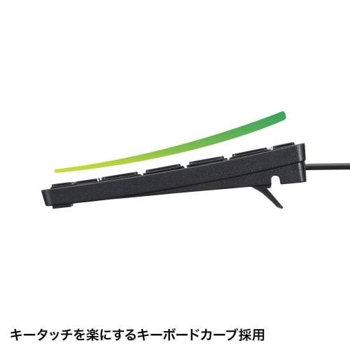 SANWA SUPPLY Schlanke USB-Tastatur mit englischem Layout (Schwarz) SKB-E3UN