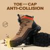 Botão giratório Sapatos de segurança masculinos Botas de trabalho Sapatos de biqueira de aço Sapatos à prova de perfuração Indestrutíveis Botas de segurança Sapatos de proteção
