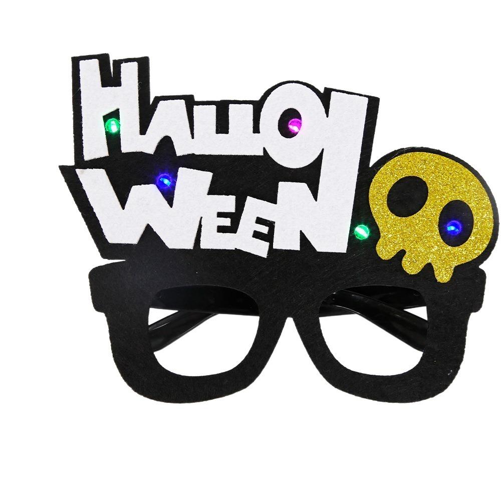 Felt Halloween Luminous Glasses LED Halloween Eyewear Frame Festival Pumpkin Glasses  Men
