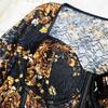 Retro Floral Lace Long Sleeve Underwire Bodysuit
