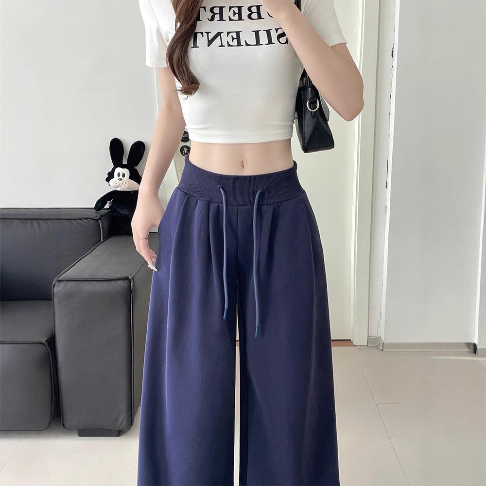 2025 Women's American-Style Wide-Leg Sweatpants: Loose, Relaxed, Korean-Inspired Casual Autumn Wear