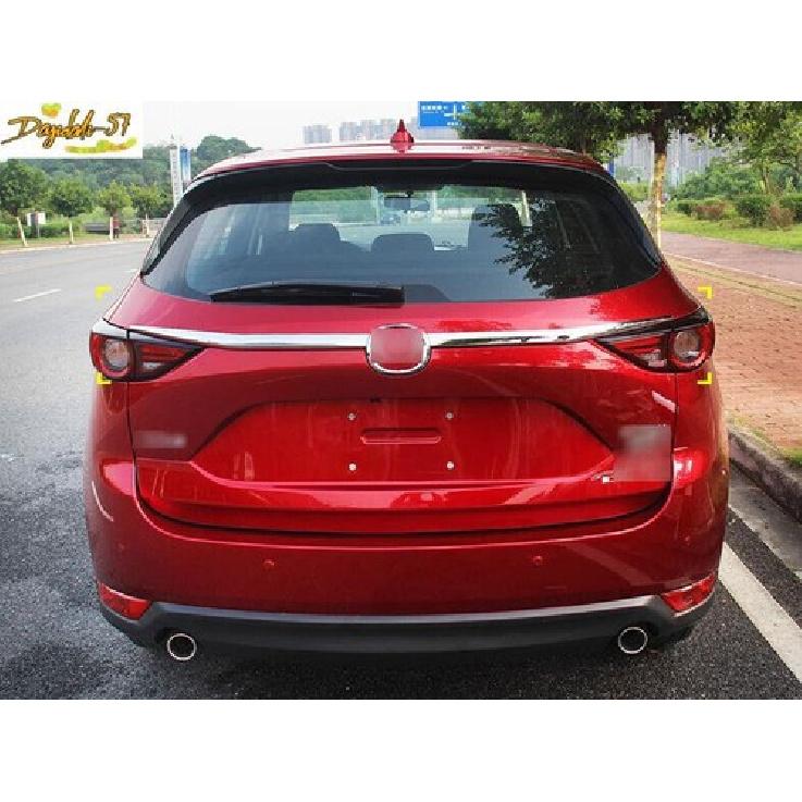 2PCS Chrome Car Rear Door Trunk Lid Tailgate Strip Trim For Mazda CX-5 2017-2024