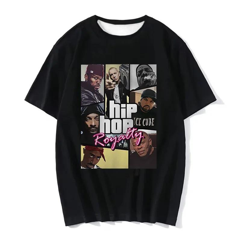 West Coast Gangsta Women T-shirt Rapper Tupac Tops Hip Hop Streetwear Graphic T Shirts Oversized Short Sleeves Tee Men T Shirt