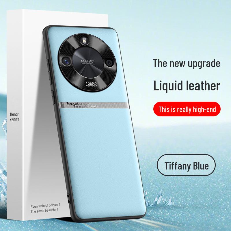 

Защитный чехол Honor X50 Liquid Leather - Защита от падений и обрастания - Цельный дизайн Honor X50