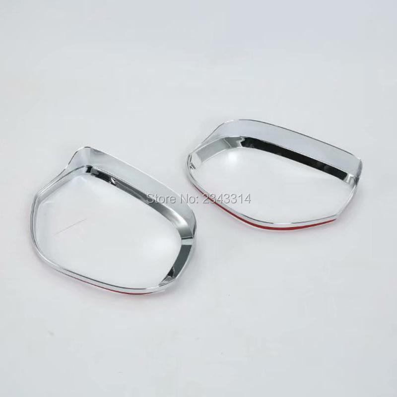 For Mitsubishi Outlander 2016-2018  Car Rearview Mirror Covers Rain Eyebrow Frame Board Rainproof Protection Car Accessories