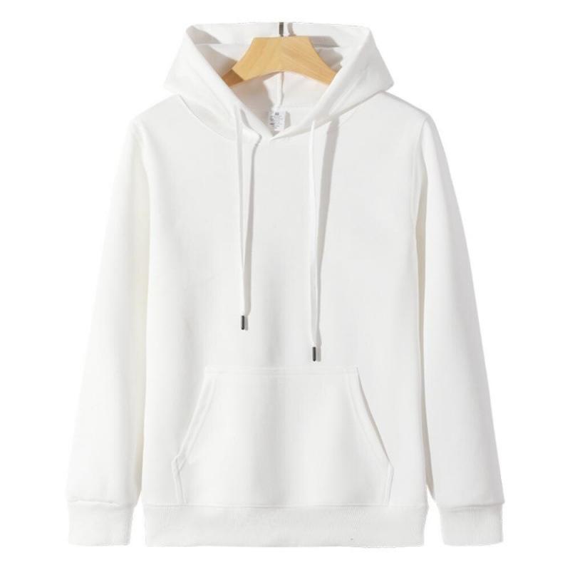 320g Unisex Cotton Hoodie - Versatile Solid Color Casual Sweatshirt with Hood, Available in Multiple Sizes