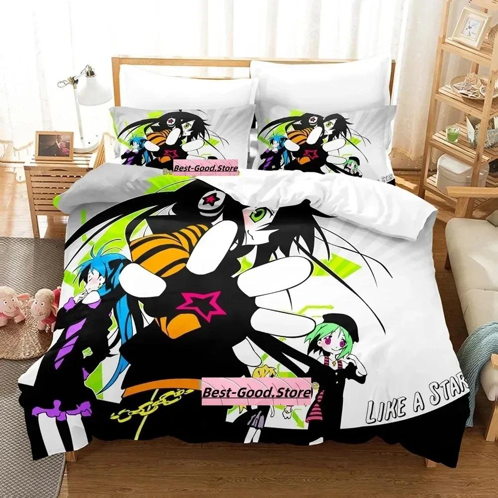 Lucky Star Konata Bedding Set Single Twin Full Queen King Size Bed Set Adult Kid Bedroom Duvetcover Sets 3D Anime Bed Sheet Set