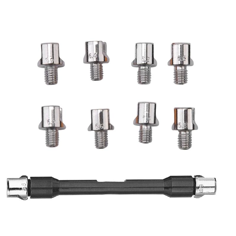ABLZ-Motorcycle Handle Spoke Wrench 93Mm/3.7In CNC Spanner Set 5.0-6.8 Length For Most Motorbike Tire Repair Wrench