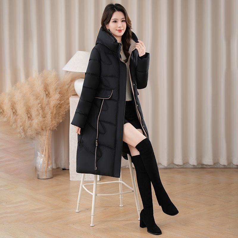 Iarnă Femei Palton Lung Pufos Jachetă Călduroasă Îngroșată Croială Slim Rezistentă la Vânt Îmbrăcăminte Exterioară de Modă Casual