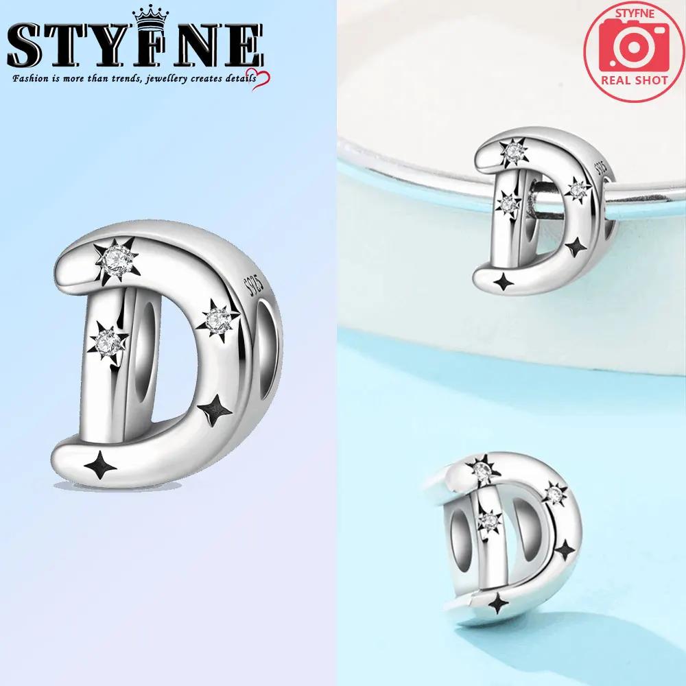 Copper Twenty-Six Letters From A-Z Rose Series Charms Beads Pendant For Original Bracelet Woman Girl Jewelry