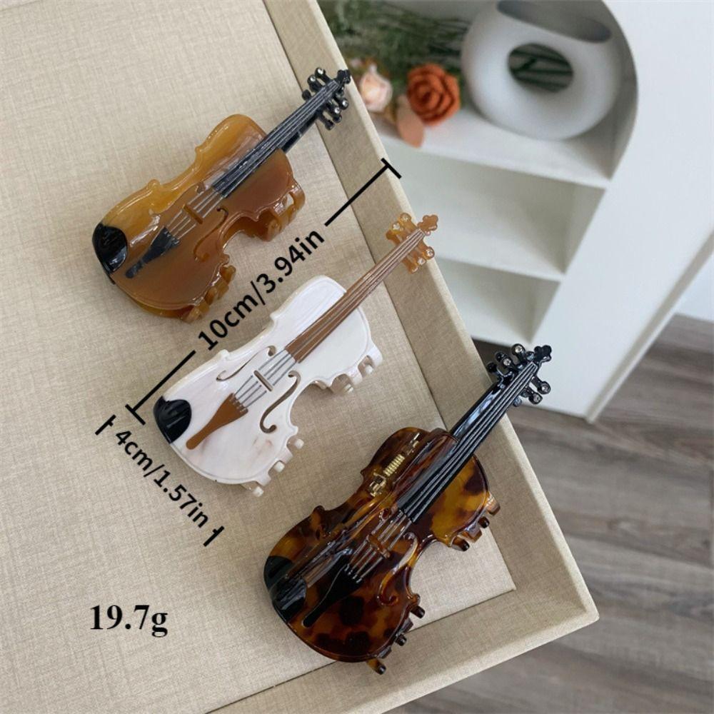 Video Tape Acetate Guitar Hair Claw Acetic Acid Big Shark Clip Personalized Music Hair Clip  Female