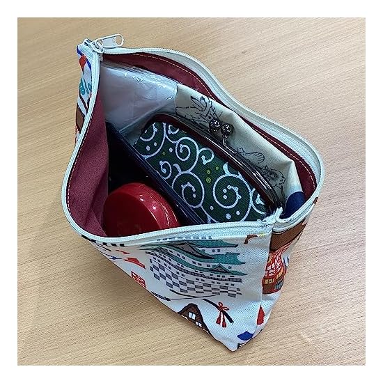 Kyoyu Made in Japan Pouch Accessory Case Slightly Larger 13.5×23×1.5cm Mt. Fuji Asakusa Kyoto Cotton