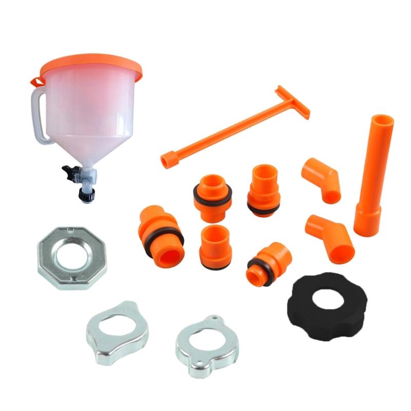 Kit de turnare portocaliu pentru lichid de răcire Rezistent la coroziune, fără vărsări, Set de pâlnie pentru lichid de răcire, Pâlnie pentru radiator, Kit de eructat, Pâlnie pentru umplere