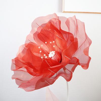 50cm Big Simulation Flower Window Display 3D Large Artificial Flowers Hanging Gauze Hollow Fake Flower Wedding
