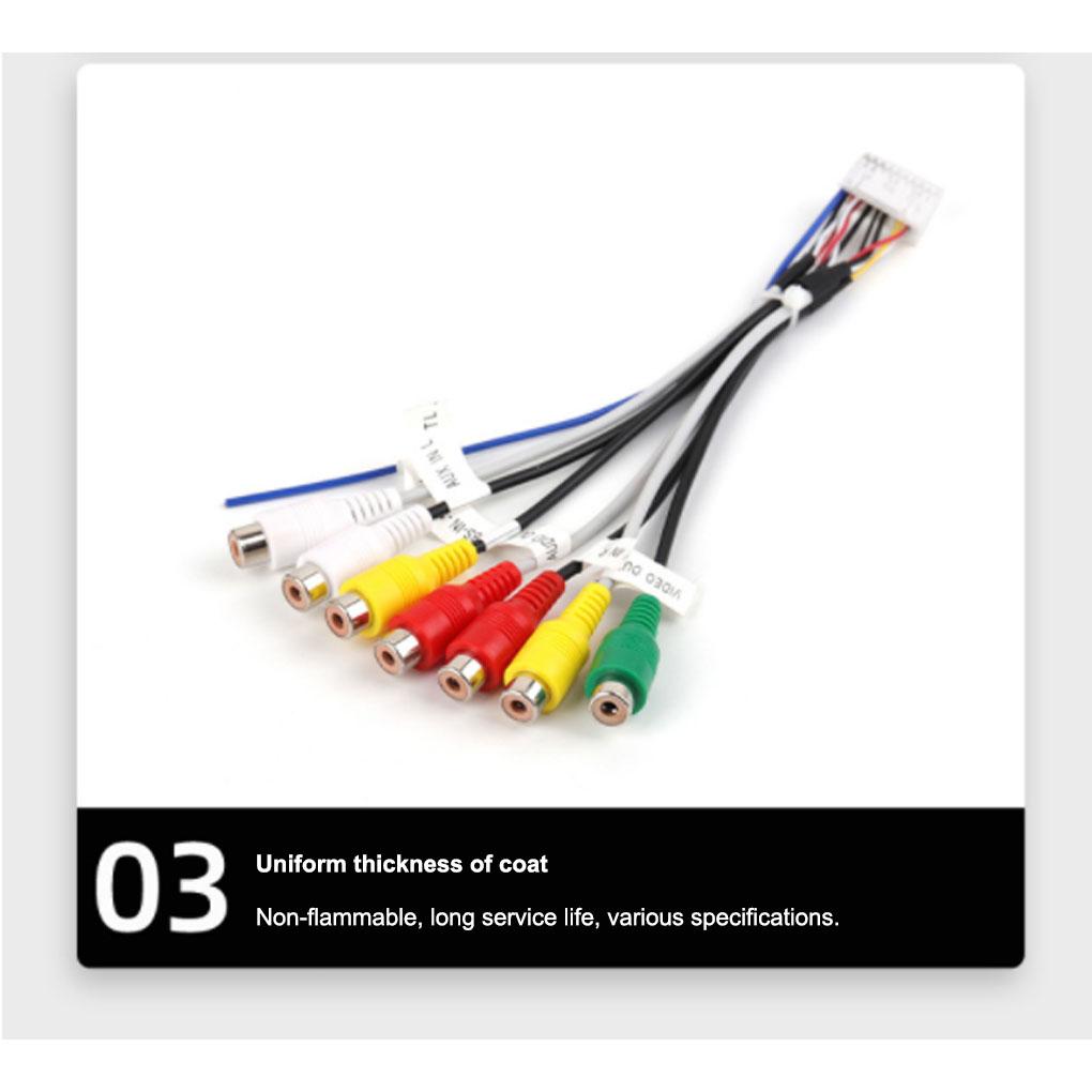 Stereo Radio Adapter Output Wire Aux-in Adapters Cable Lightweight Subwoofer/Amplifier 20pins Harness Connector