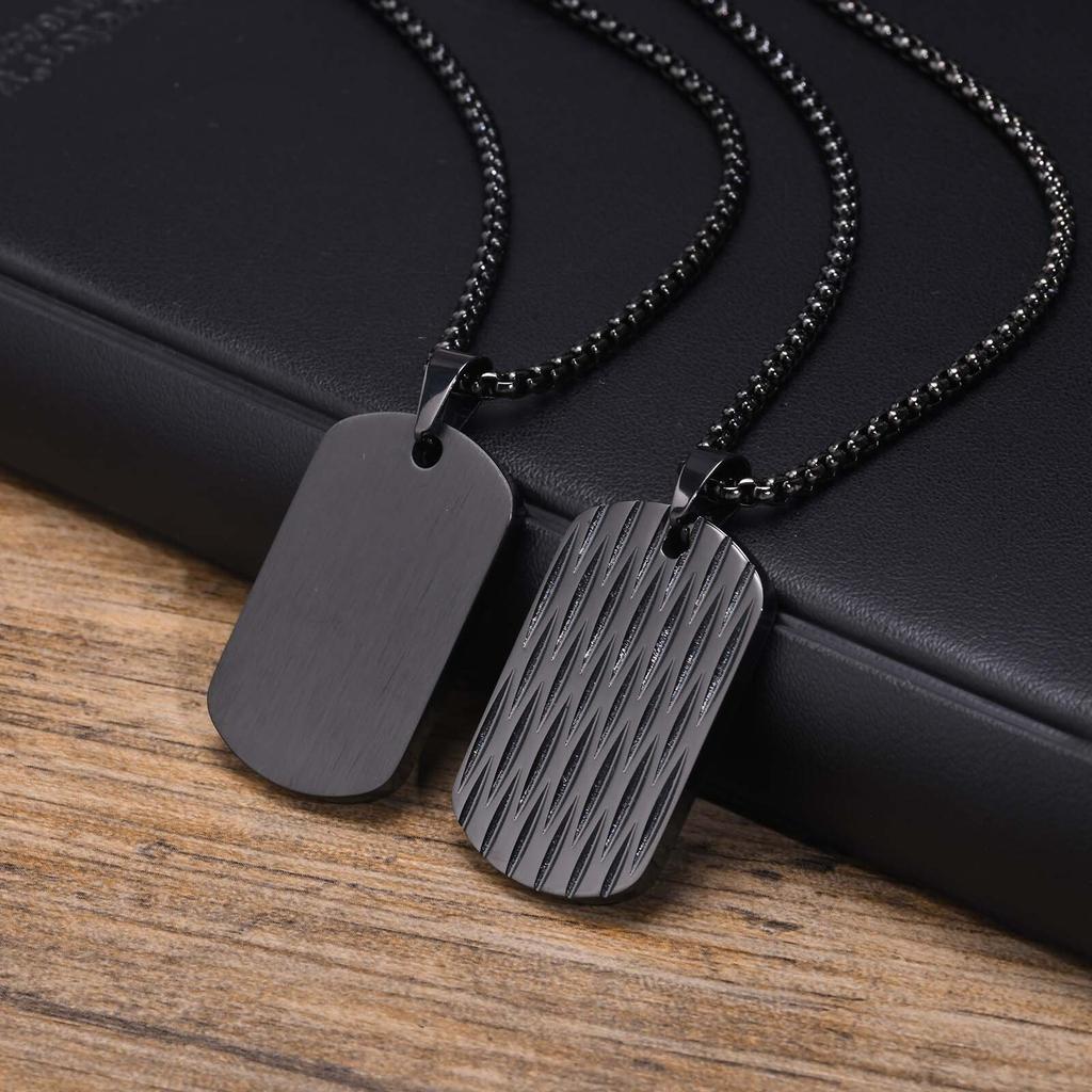Stylish Dogtags Necklace for Men Boy,Waterproof Stainless Steel Pendant Necklaces,Birthday Anniversary Jewelry Gift