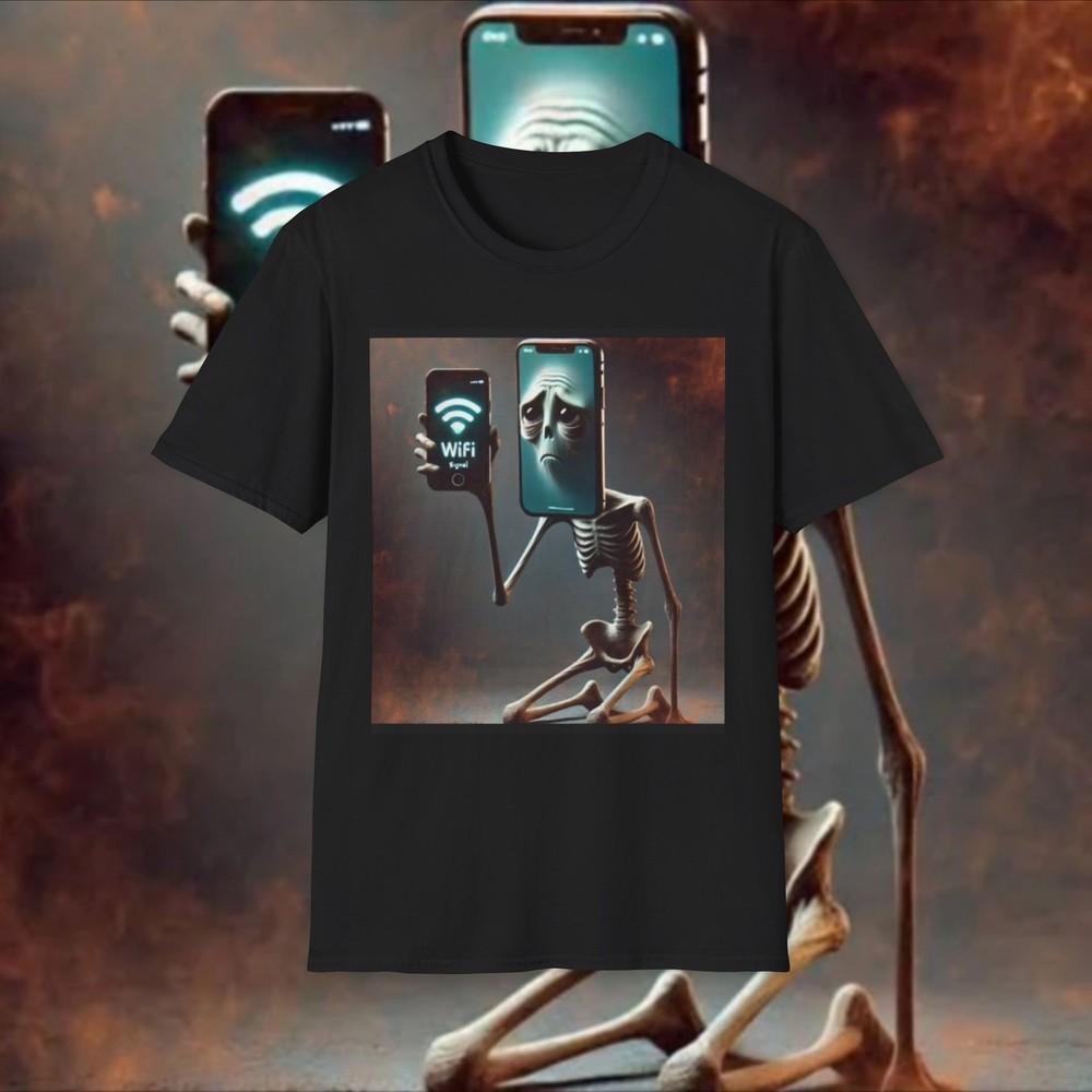 Wifi Hotspot Bro Italian Brainrot Meme Unisex Softstyle T-Shirt Top Tee Unisex T-Shirt XL