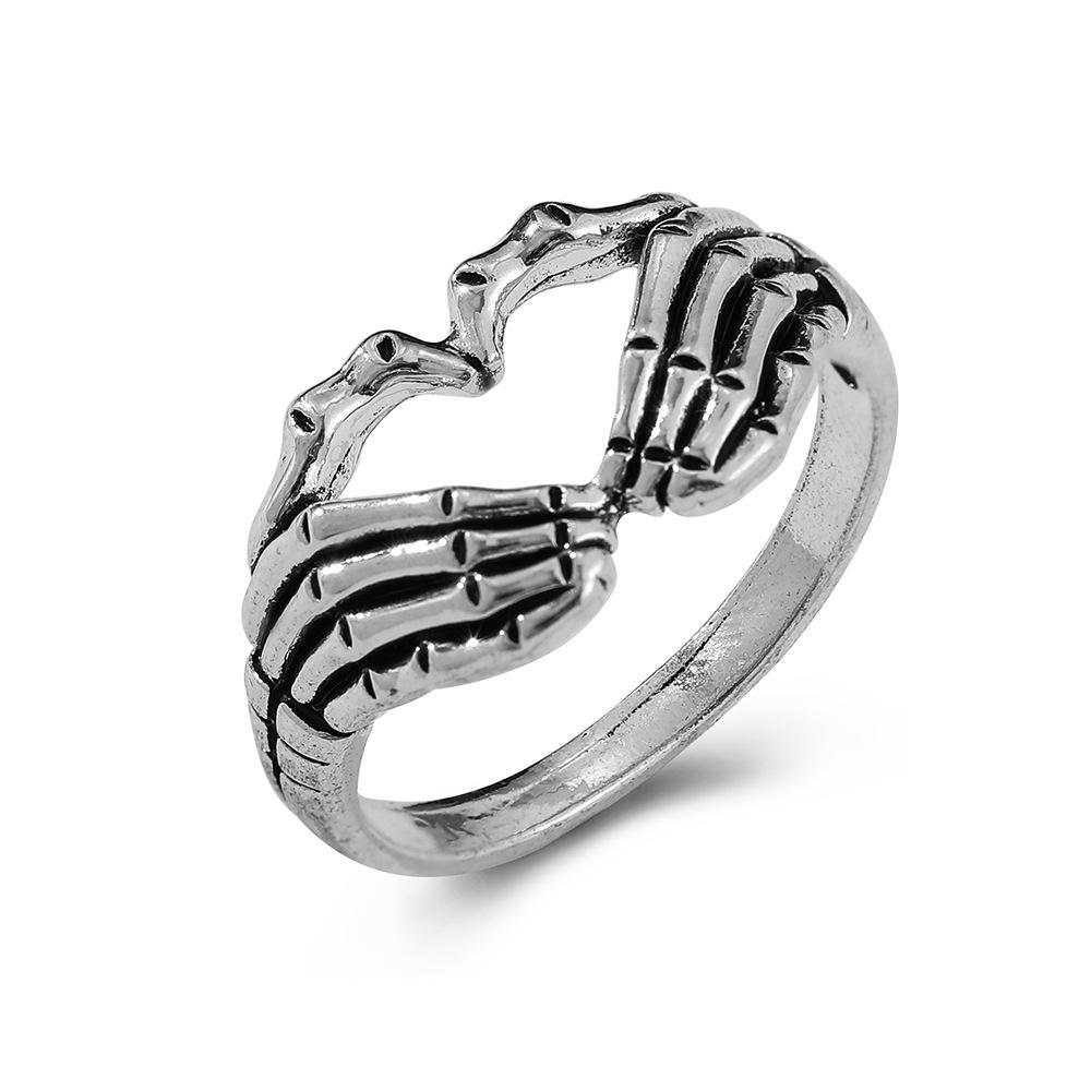 Retro Punk Style Devil Finger Ring for Men and Women – Antique Silver