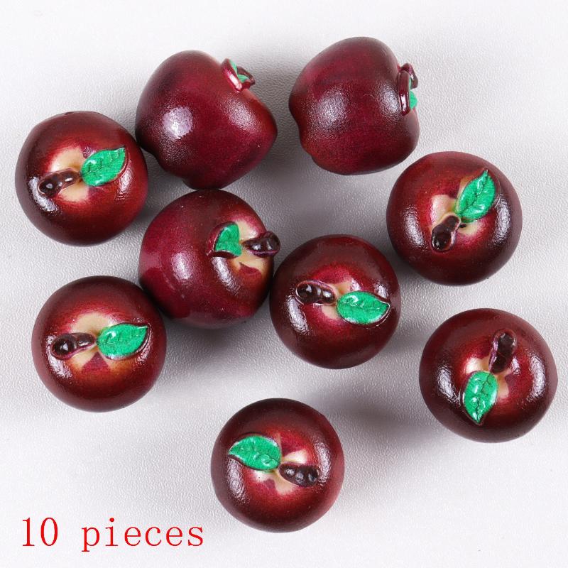 10Pcs Miniature Food Toy Realistic Snake Fruit Pear 3D Fruit Model DIY Dollhouse Accessory Home Decoration