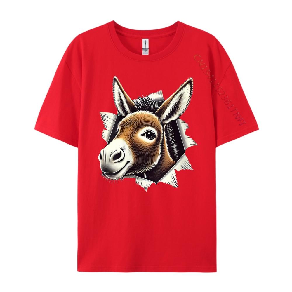 

Donkey Art Donkey Head Smile Eagerly Plus Size Men Clothing TShirt Luxury S