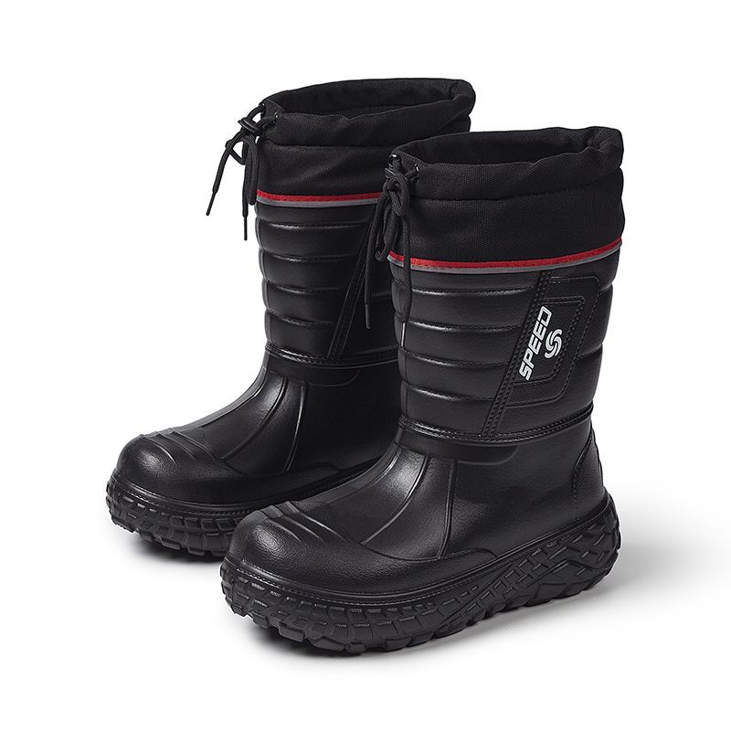 Herren Schnee Stiefel Wasserdicht Regen Stiefel Verdickt Fleece Hoher Schaft Freizeit Schuhe Bequem Warm Baumwolle Schuhe EVA Arbeit Herren Stiefel
