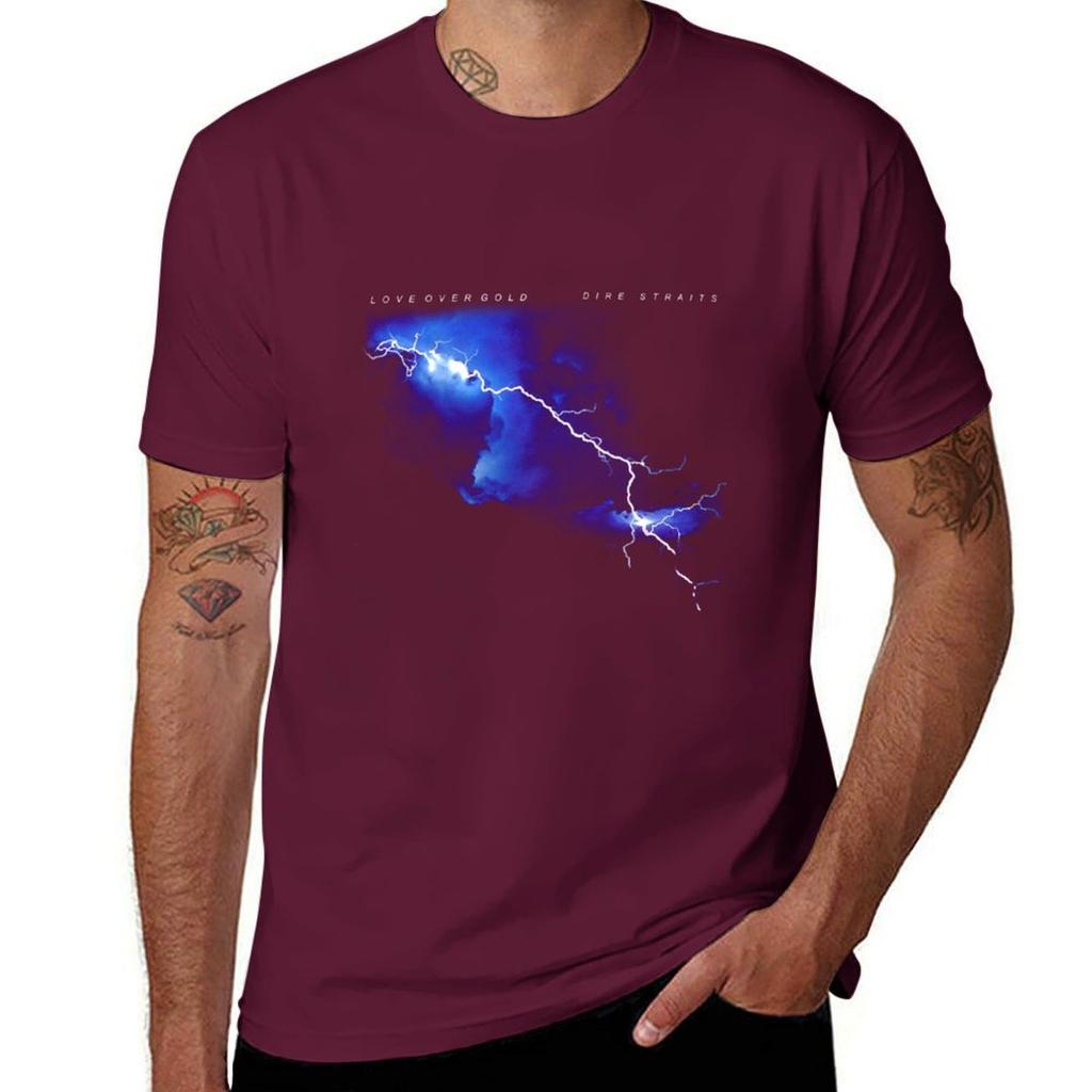 Dire Straits Love Over GoldClassic T-Shirt Korean Fashion Cotton Man T-shirts Summer Clothes Mens Graphic T-shirts Funny