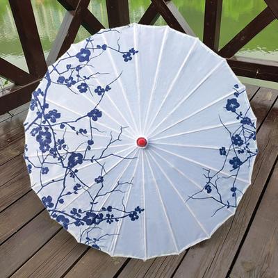 32 Inch Chinese Style Oiled Paper Umbrella Oil Parasol for Stage Scenes Music Festivals Party