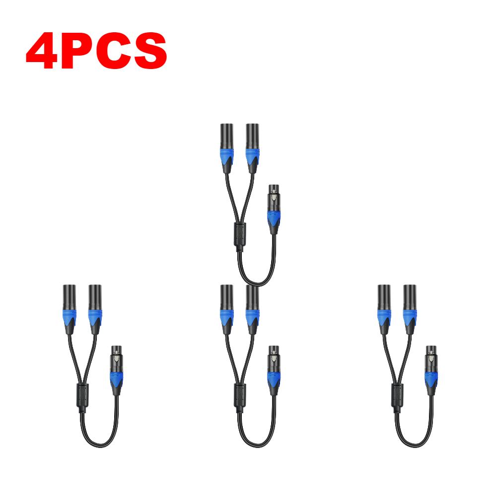 1-6PCS Y Shape XLR Splitter Cable XLR Female To Dual XLR Male Splitter Mic Cable Microphone Splitter Cord For Amplifier Mixer