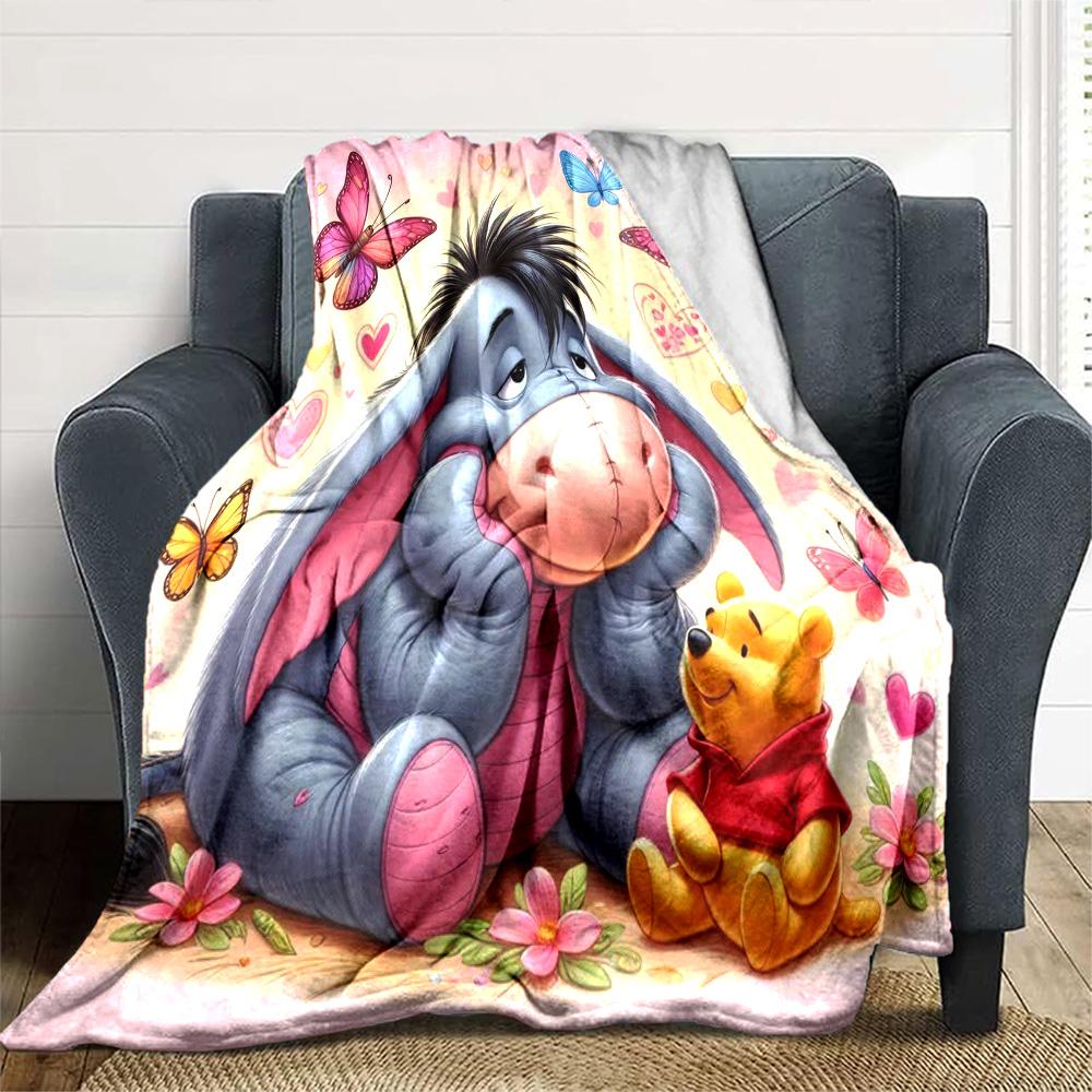 Piglet Eeyore'S Adventure Flannel Blanket Super Soft Warm Cozy Blanket For Sofa Bed Office Travel Allseason Home Decor Gift