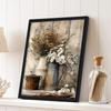 30x40cm Plant Flower Canvas Wall Art Painting with Frames for Living Room Bedroom Decor Pictures Housewarming Gift