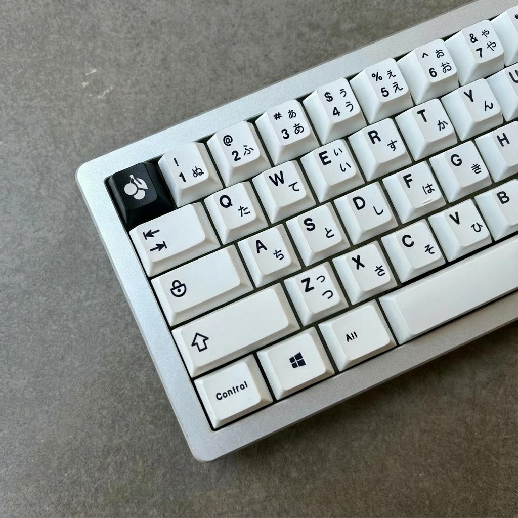 Xiaomi [In stock] Minimalist white Japanese Keycaps Dye-Sub Cherry profile 125 Keys PBT Material