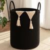 80L Foldable Round Laundry Basket with Large Capacity