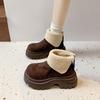 Women's Fur Mouth Large Size Thick Sole Soft Sole Winter Warm Fur One Snow Boots Padded Lined Ankle Boots Non-Slip Hiking Sports Cotton Boots