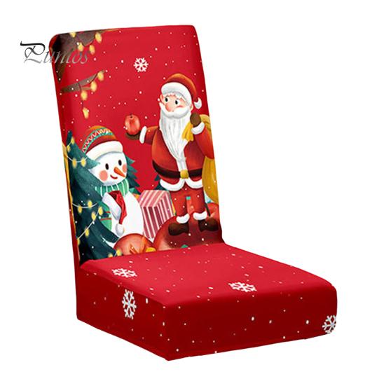 Рождественский чехол для стула с защитой от пыли мультяшный Санта-Клаус снеговик украшение для новогодней вечеринки эластичная ткань противоскользящие защитные чехлы для стульев A 798₽