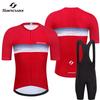 Neues Team Sommer Radsportbekleidung Herren Kurzarm Radtrikot Set Atmungsaktiv Mountainbike Rennrad Bekleidung
