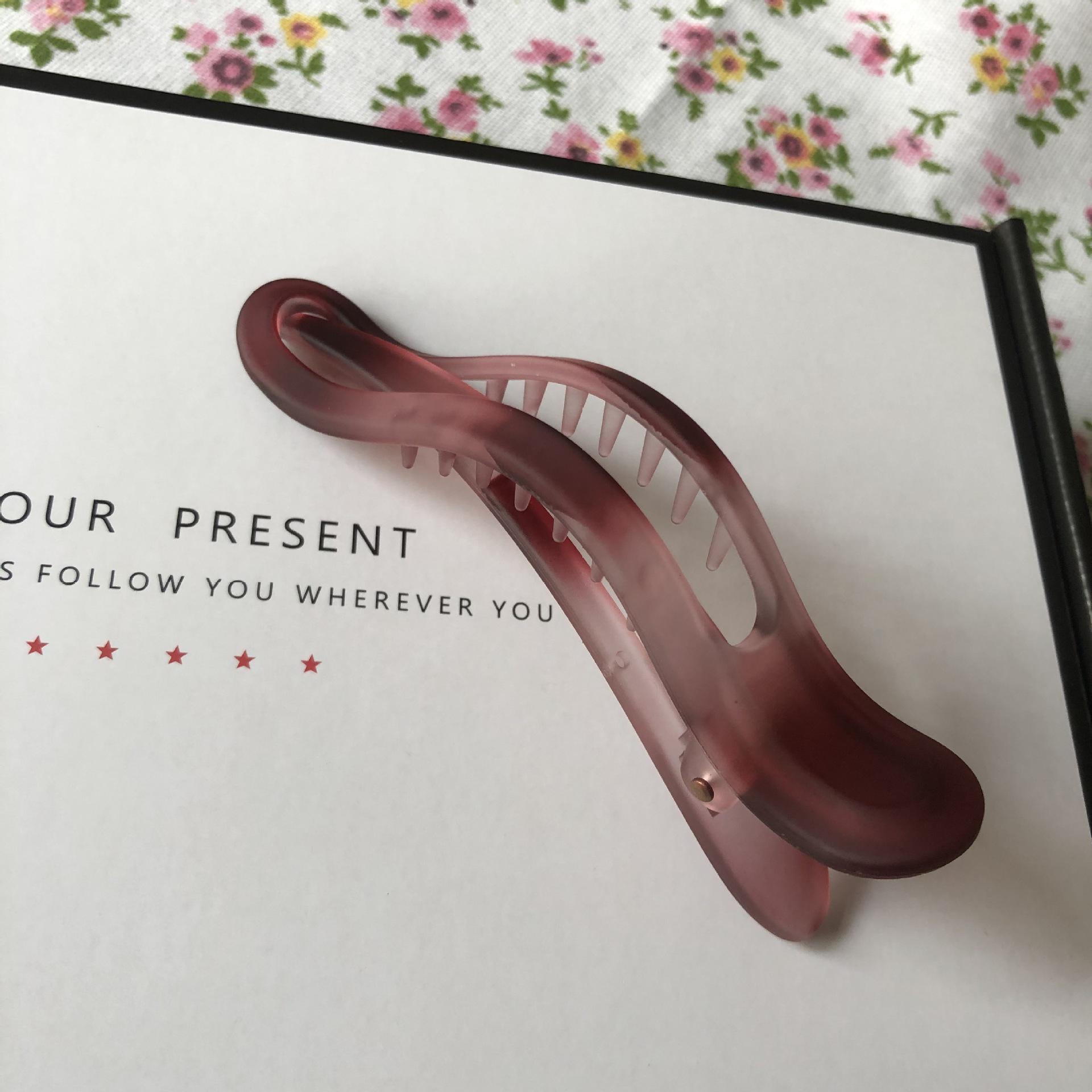 

Елегантна горизонтальна шпилька-качкодзьоб для хвостика - темпераментна шпилька-акула для надійних зачісок ззаду голови