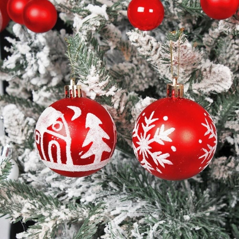 44Pcs/Set 6/3CM Christmas Ball Shiny Xmas Ornament Ball Durable Xmas Baubles  Showcase
