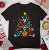 San Jose Sharks Christmas Tree Hockey Men T-shirt Black Unisex JJ4726 Unisex T-Shirt