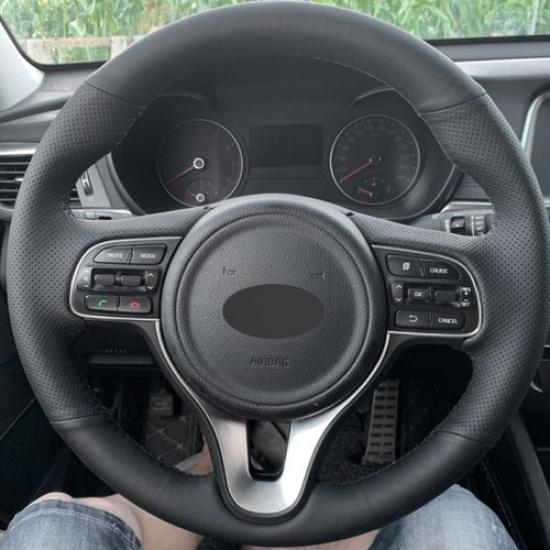 Steering Wheel Nonslip Cover Trim For Kia Sportage 4 KX5 16-19 K5 Optima 16-18