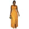 Women's Elegant Tassel Party Dress Solid Color Bodycon Midi Dress Fringe Cocktail Evening Gown