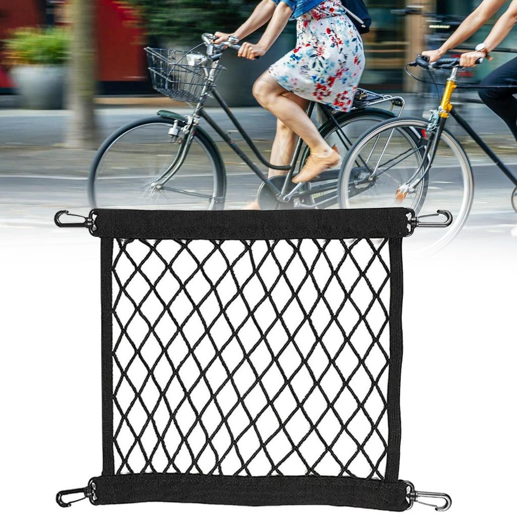 Bicycle luggage net 30 x 35 cm Motorcycle Cargo Net for Helmet Storage Motorcycle Cargo Net Elastic Mesh Web Luggage Tie Down