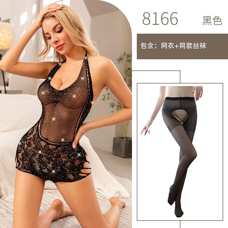 Sexy Fun Uniform Temptation Large Size Fun Underwear Perspective One-piece Fun Fun Netwear Passion Suit