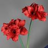 4 Heads Artificial Clivia Flowers Branch Real Touch Fake Flower  Outdoor Garden Decor