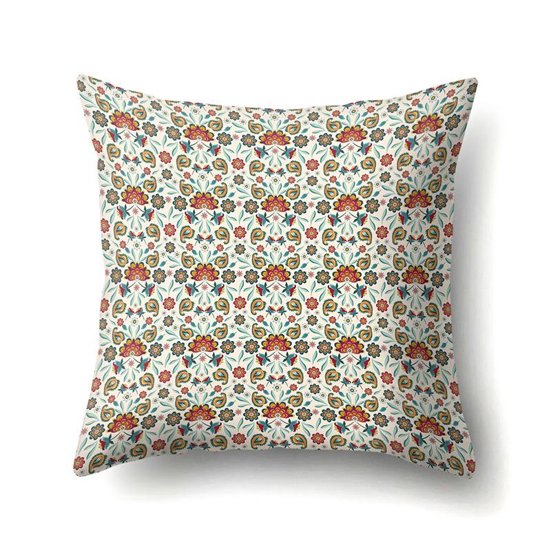 Ethnic Style Colorful Boho Polyester Pillowcase Car Decoration Home Printed Waist Pillowcase