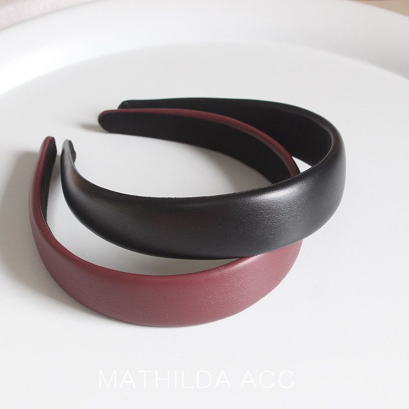 All-Match Leather Retro Europe and America Internet Celebrity Ins Hairband