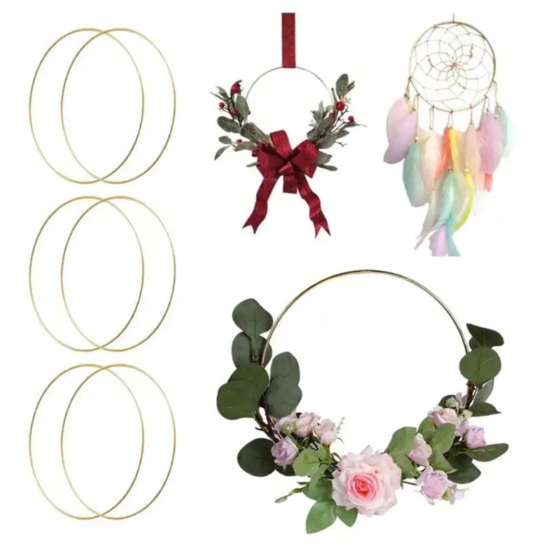 10Pcs Metal Dream Catcher Hoops Dream Catcher Craft Rings for Handmade Craft Wreath Making Project Wedding Decoration